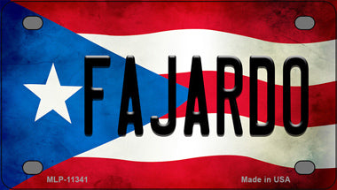 Fajardo Puerto Rico Flag Novelty Mini Metal License Plate Tag