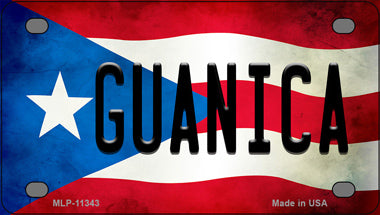 Guanica Puerto Rico Flag Novelty Mini Metal License Plate Tag