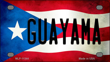 Guayama Puerto Rico Flag Novelty Mini Metal License Plate Tag