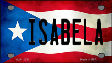 Isabela Puerto Rico Flag Novelty Mini Metal License Plate Tag