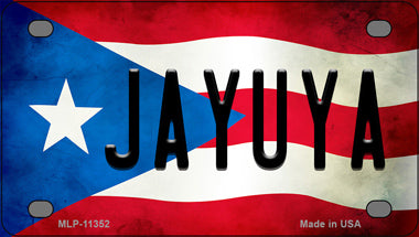Jayuya Puerto Rico Flag Novelty Mini Metal License Plate Tag