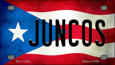 Juncos Puerto Rico Flag Novelty Mini Metal License Plate Tag