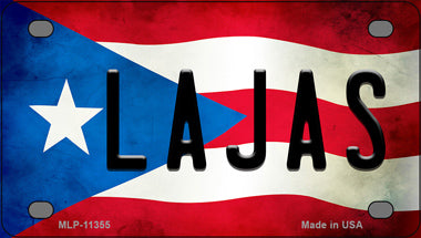 Lajas Puerto Rico Flag Novelty Mini Metal License Plate Tag