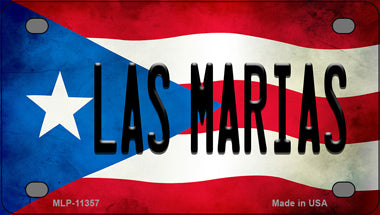 Las Marias Puerto Rico Flag Novelty Mini Metal License Plate Tag
