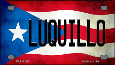 Luquillo Puerto Rico Flag Novelty Mini Metal License Plate Tag