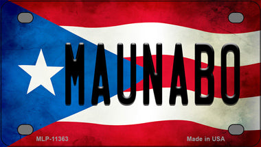 Maunabo Puerto Rico Flag Novelty Mini Metal License Plate Tag