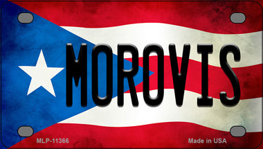 Morovis Puerto Rico Flag Novelty Mini Metal License Plate Tag