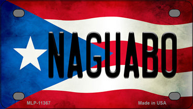 Naguabo Puerto Rico Flag Novelty Mini Metal License Plate Tag
