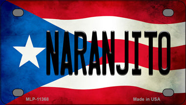 Naranjito Puerto Rico Flag Novelty Mini Metal License Plate Tag