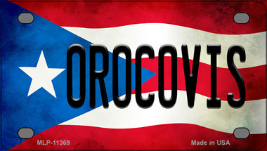 Orocovis Puerto Rico Flag Novelty Mini Metal License Plate Tag