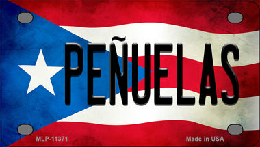 Penuelas Puerto Rico Flag Novelty Mini Metal License Plate Tag