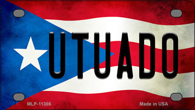 Utuado Puerto Rico Flag Novelty Mini Metal License Plate Tag