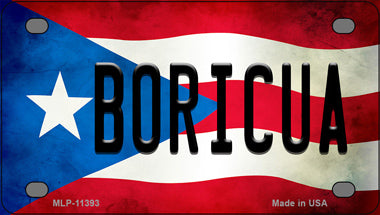 Boricua Puerto Rico Flag Novelty Mini Metal License Plate Tag