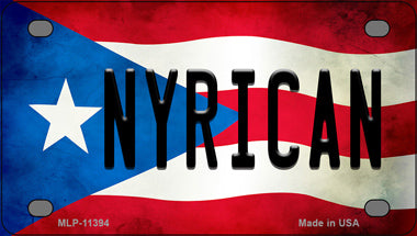 Nyrican Puerto Rico Flag Novelty Mini Metal License Plate Tag