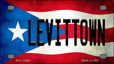 Levittown Puerto Rico Flag Novelty Mini Metal License Plate Tag