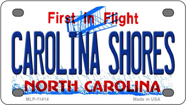 Carolina Shores North Carolina Novelty Mini Metal License Plate Tag