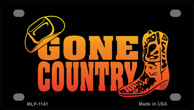 Gone Country Novelty Mini Metal License Plate Tag
