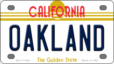Oakland California Golden Novelty Mini Metal License Plate Tag