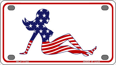 American Mud Flap Girl Novelty Mini Metal License Plate Tag