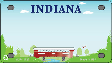 Indiana Recycle Blank Novelty Mini Metal License Plate Tag