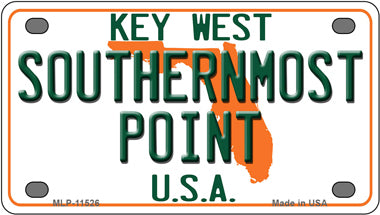 Key Chain West Southernmost Point Novelty Mini Metal License Plate Tag