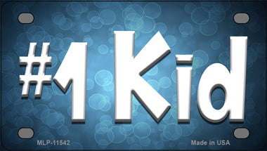 Number 1 Kid Novelty Mini Metal License Plate Tag