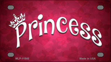 Princess Novelty Mini Metal License Plate Tag