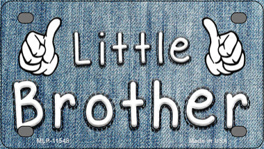Little Brother Novelty Mini Metal License Plate Tag