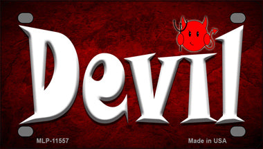 Devil Novelty Mini Metal License Plate Tag