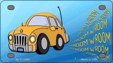 Wroom Wroom Novelty Mini Metal License Plate Tag