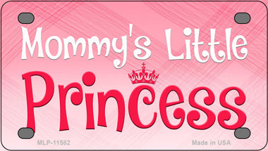 Mommys Little Princess Novelty Mini Metal License Plate Tag