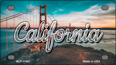 California Golden Gate Bridge Novelty Mini Metal License Plate Tag