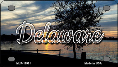 Delaware River Sunset Novelty Mini Metal License Plate Tag