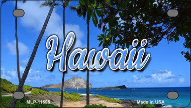 Hawaii Palm Trees Novelty Mini Metal License Plate Tag
