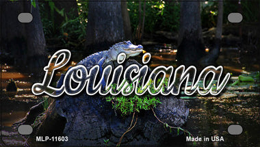Louisiana Alligator Swamp Novelty Mini Metal License Plate Tag