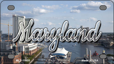 Maryland River Skyline Novelty Mini Metal License Plate Tag