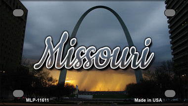 Missouri Gateway Arch Novelty Mini Metal License Plate Tag