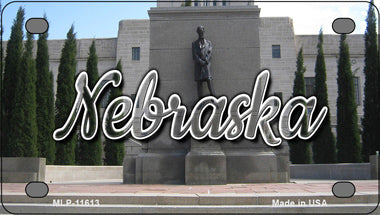 Nebraska Capital Building Novelty Mini Metal License Plate Tag