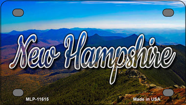New Hampshire Mountain Range Novelty Mini Metal License Plate Tag