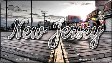 New Jersey Boardwalk Novelty Mini Metal License Plate Tag