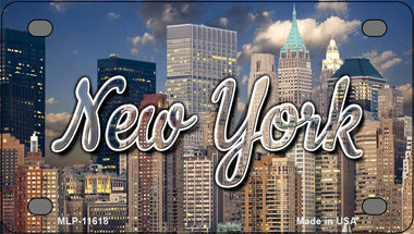 New York City Skyline Novelty Mini Metal License Plate Tag