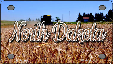 North Dakota Wheat Farm Novelty Mini Metal License Plate Tag
