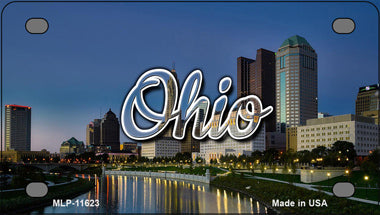 Ohio River City Skyline Novelty Mini Metal License Plate Tag