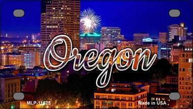 Oregon Firework City Lights Novelty Mini Metal License Plate Tag
