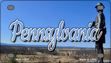 Pennsylvania Gettysburg Statue Novelty Mini Metal License Plate Tag