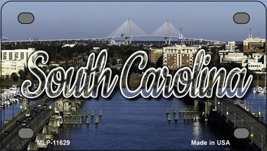 South Carolina City Bridge Novelty Mini Metal License Plate Tag