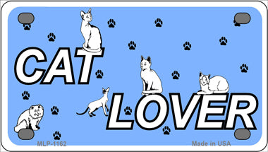 Cat Lover Novelty Mini Metal License Plate Tag