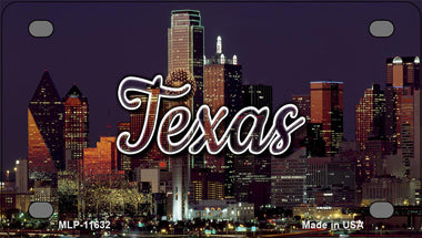 Texas City Lights Novelty Mini Metal License Plate Tag