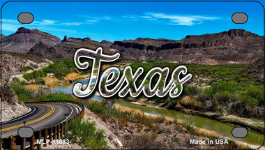 Texas Open Mountain Road Novelty Mini Metal License Plate Tag