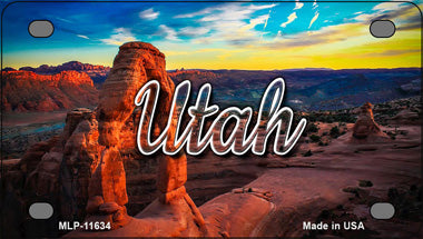 Utah Canyon Arch Novelty Mini Metal License Plate Tag